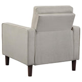 Bowen Beige 3-Piece Upholstered Track Arm Tufted Sofa Set