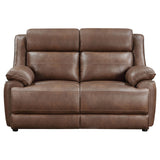 Ellington Dark Brown 2-Piece Upholstered Padded Arm Sofa Set