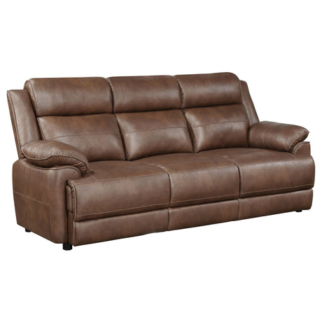 Ellington Dark Brown 3-Piece Upholstered Padded Arm Sofa Set