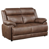 Ellington Dark Brown 3-Piece Upholstered Padded Arm Sofa Set