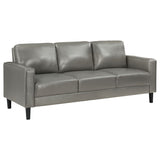 Ruth Grey 2-Piece Upholstered Track Arm Sofa Set