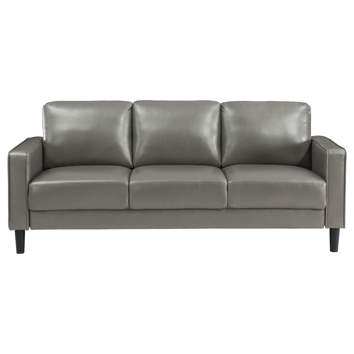 Ruth Grey 2-Piece Upholstered Track Arm Sofa Set