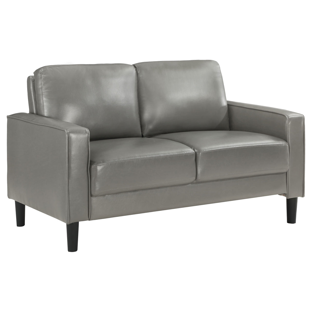 Ruth Grey 2-Piece Upholstered Track Arm Sofa Set