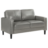 Ruth Grey 2-Piece Upholstered Track Arm Sofa Set