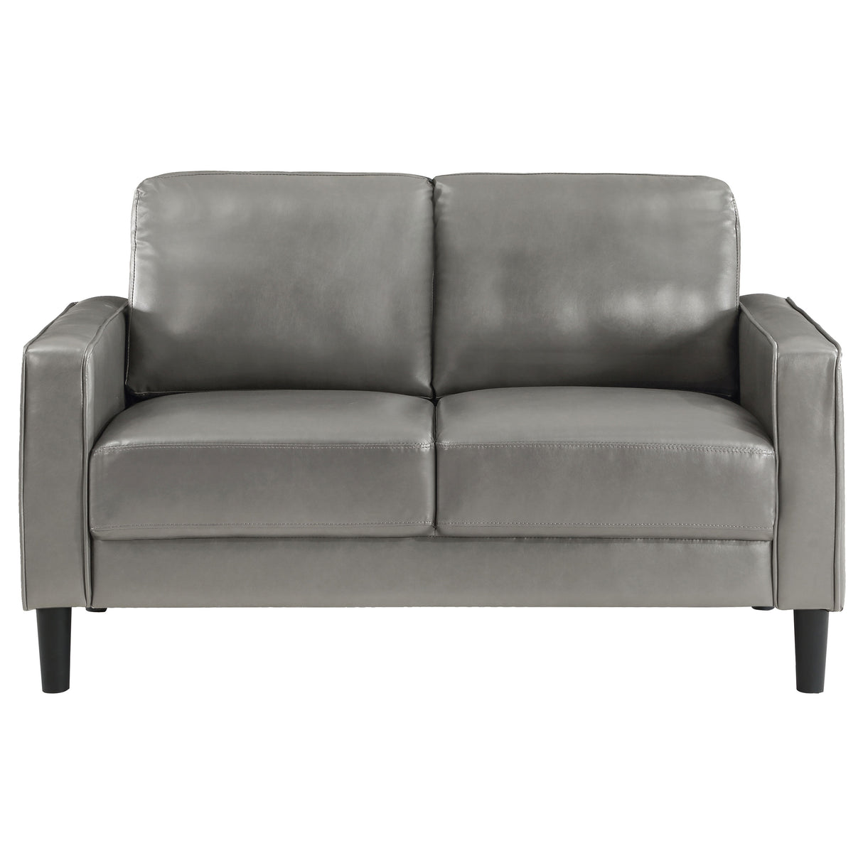 Ruth Grey 2-Piece Upholstered Track Arm Sofa Set