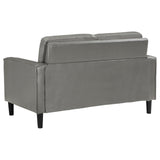 Ruth Grey 2-Piece Upholstered Track Arm Sofa Set