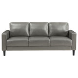 Ruth Grey 3-Piece Upholstered Track Arm Sofa Set