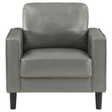 Ruth Upholstered Track Arm Accent Chair Grey