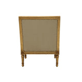 Daesha Tan Flannel & Antique Gold Finish Accent Chair