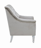 Avonlea Sloped Arm Tufted Chair Grey