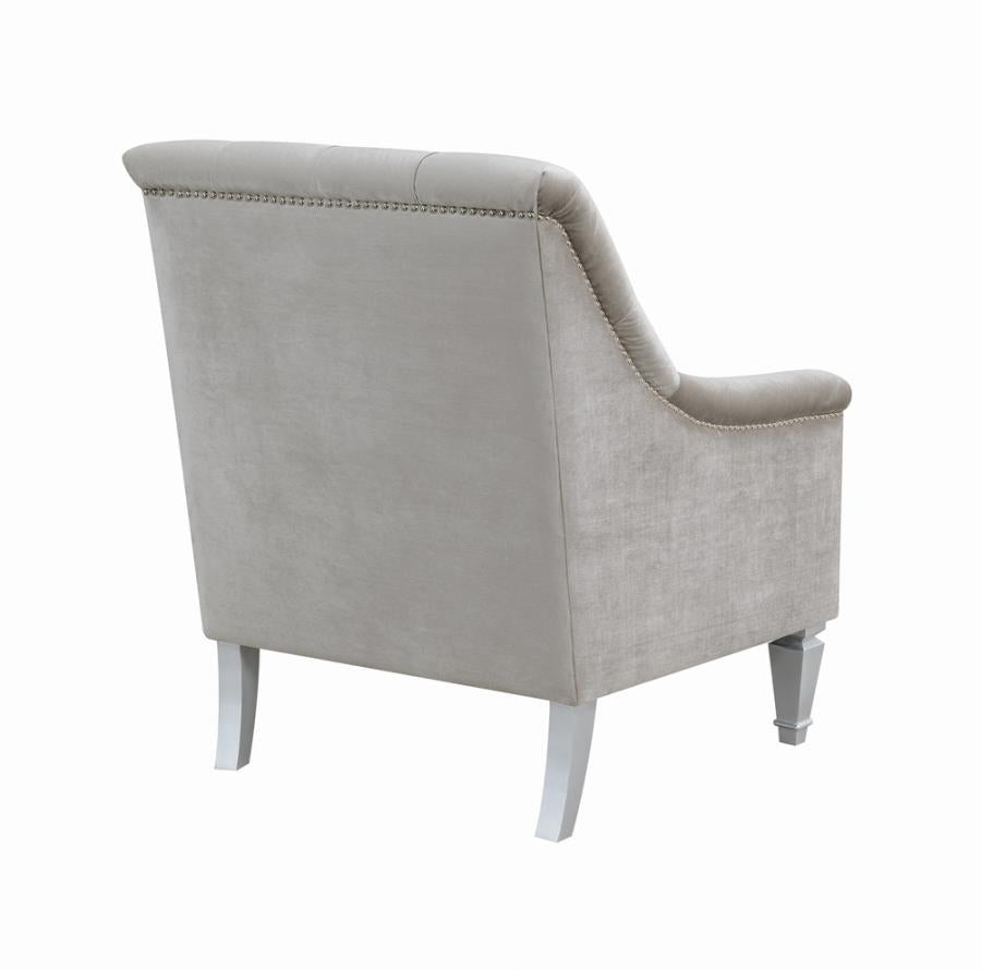 Avonlea Sloped Arm Tufted Chair Grey