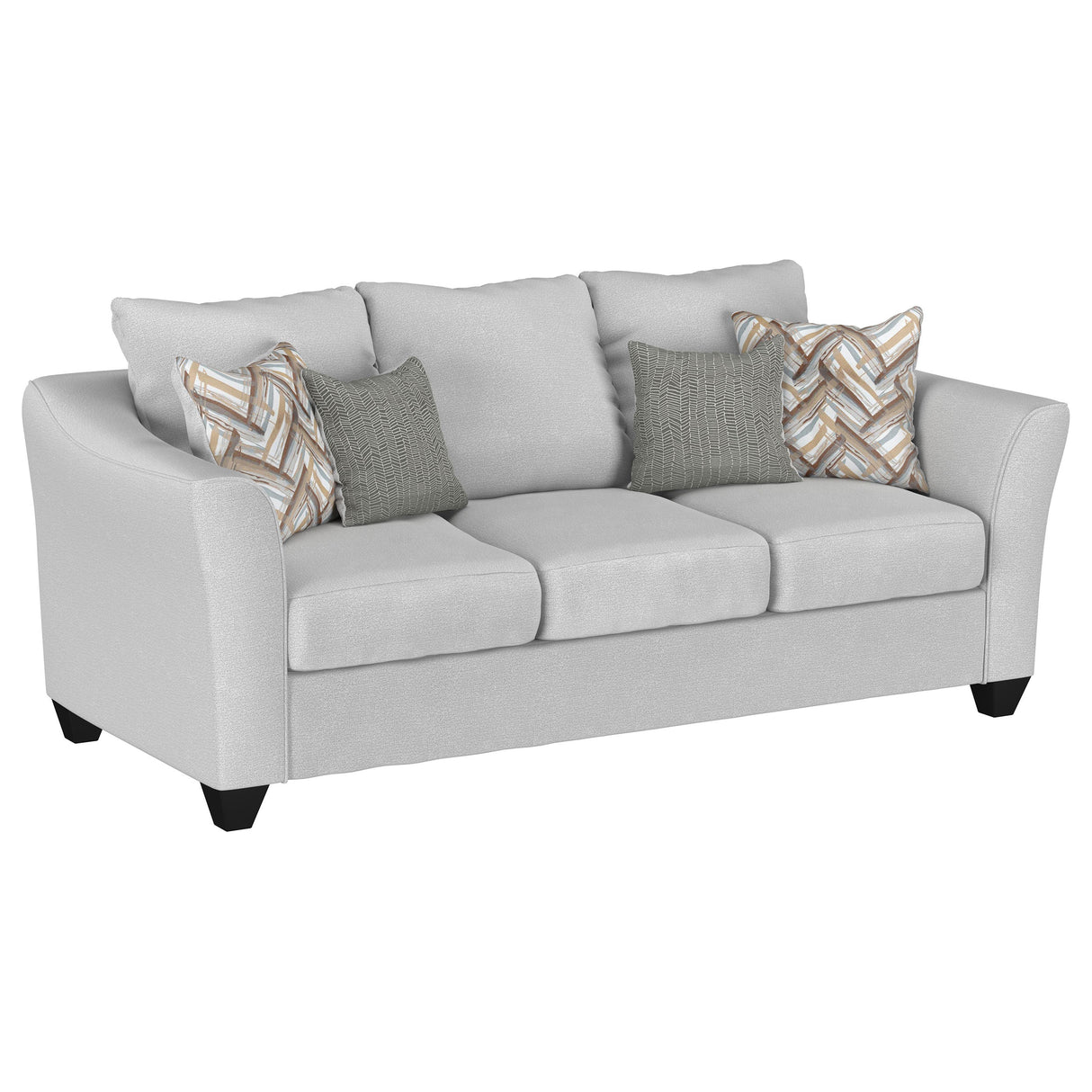 Salizar Sand 3-Piece Upholstered Flared Arm Sofa Set