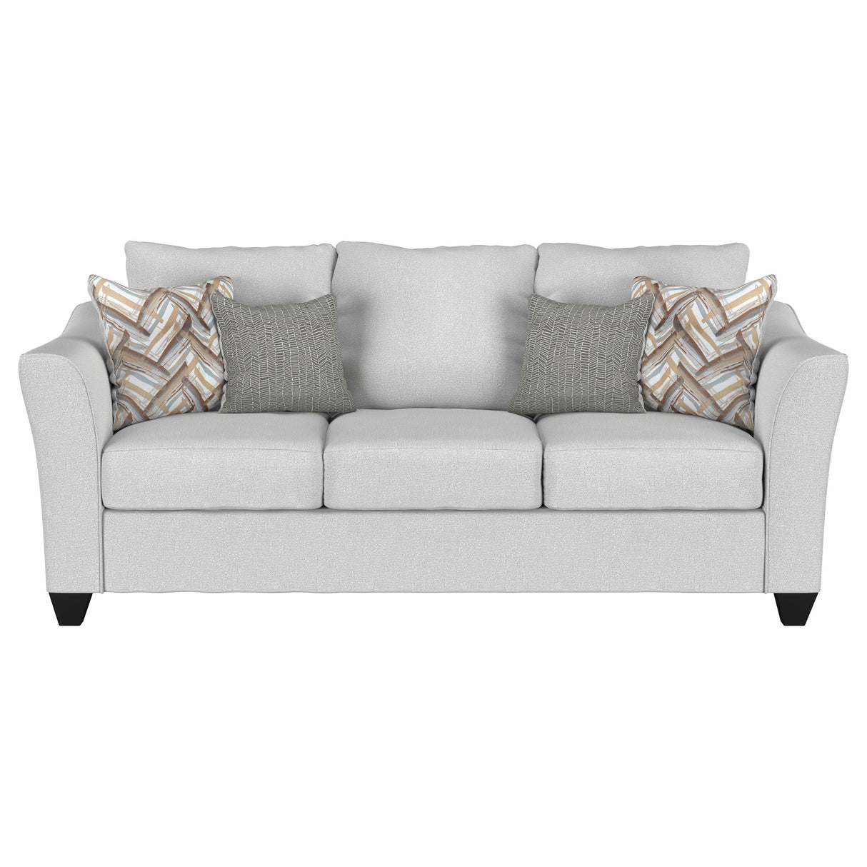 Salizar Sand 3-Piece Upholstered Flared Arm Sofa Set