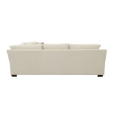 Aria Oatmeal Upholstered Track Arm Sectional Sofa