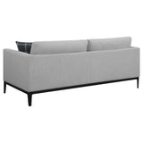 Apperson Light Grey 2-Piece Upholstered Track Arm Sofa Set