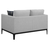 Apperson Light Grey 2-Piece Upholstered Track Arm Sofa Set