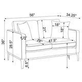 Apperson Light Grey 2-Piece Upholstered Track Arm Sofa Set