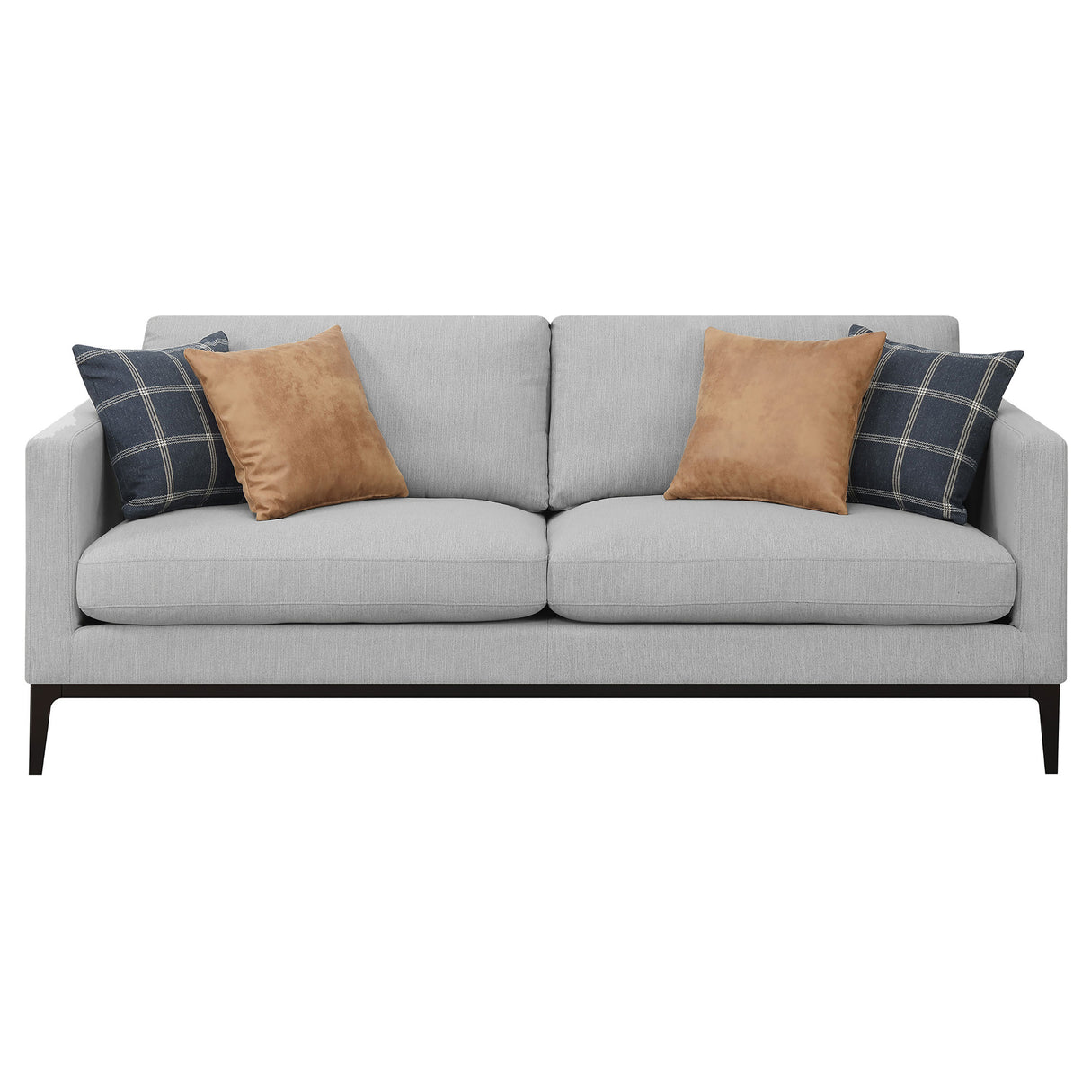 Apperson Light Grey 3-Piece Upholstered Track Arm Sofa Set