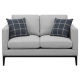 Apperson Light Grey 3-Piece Upholstered Track Arm Sofa Set