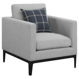 Apperson Light Grey 3-Piece Upholstered Track Arm Sofa Set