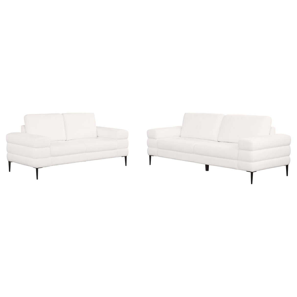 Jessel Ivory 2-Piece Chenille Upholstered Sofa Set