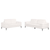 Jessel Ivory 2-Piece Chenille Upholstered Sofa Set