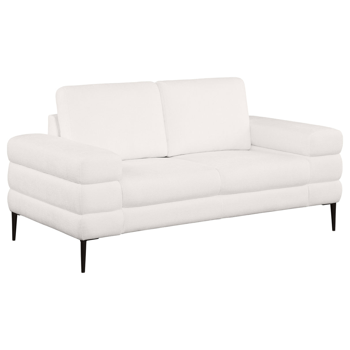 Jessel Ivory 3-Piece Chenille Upholstered Sofa Set