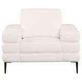 Jessel Ivory 3-Piece Chenille Upholstered Sofa Set