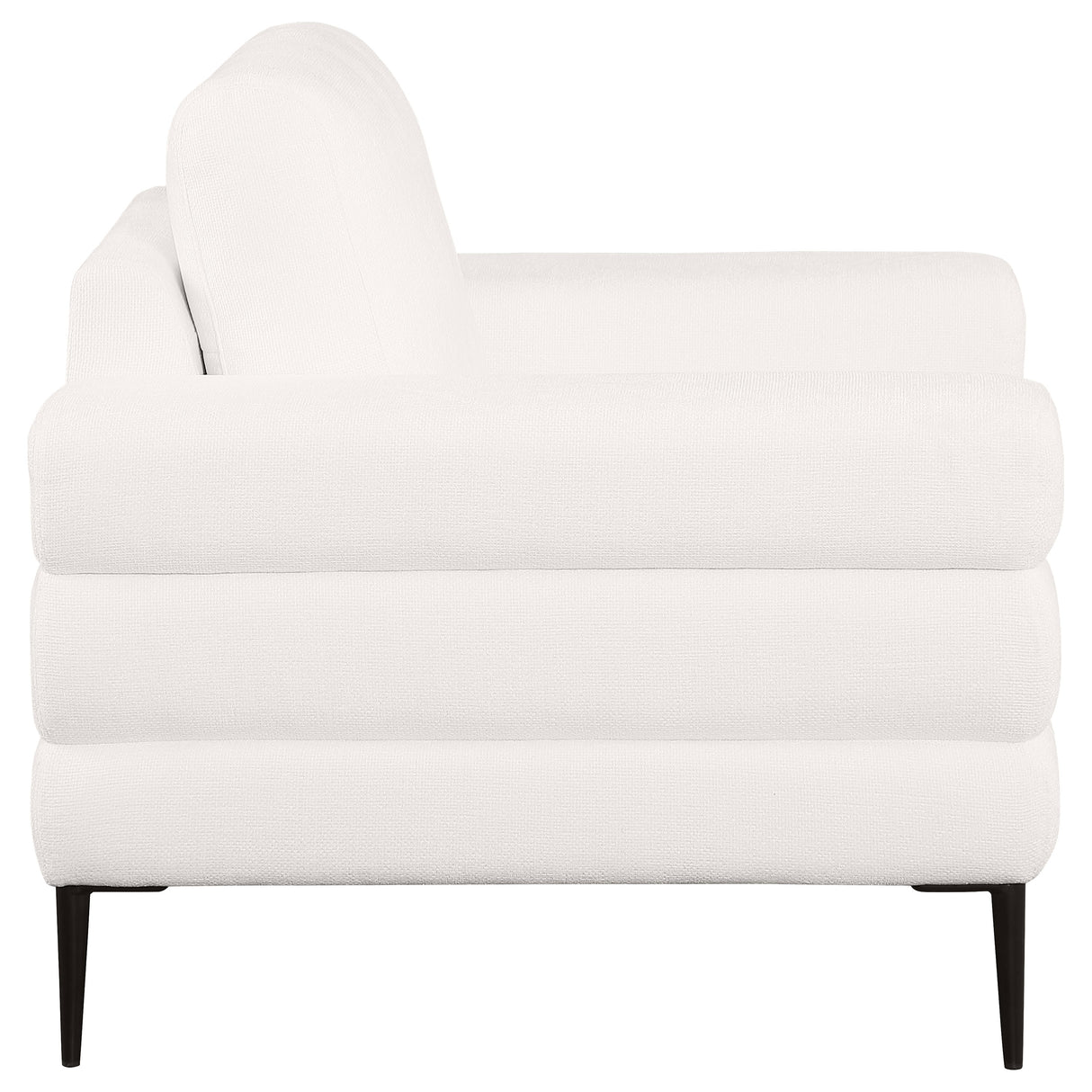 Jessel Ivory 3-Piece Chenille Upholstered Sofa Set