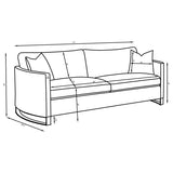 Corliss Beige 2-Piece Upholstered Arched Arm Sofa Set