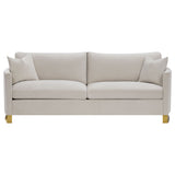 Corliss Beige 3-Piece Upholstered Arched Arm Sofa Set