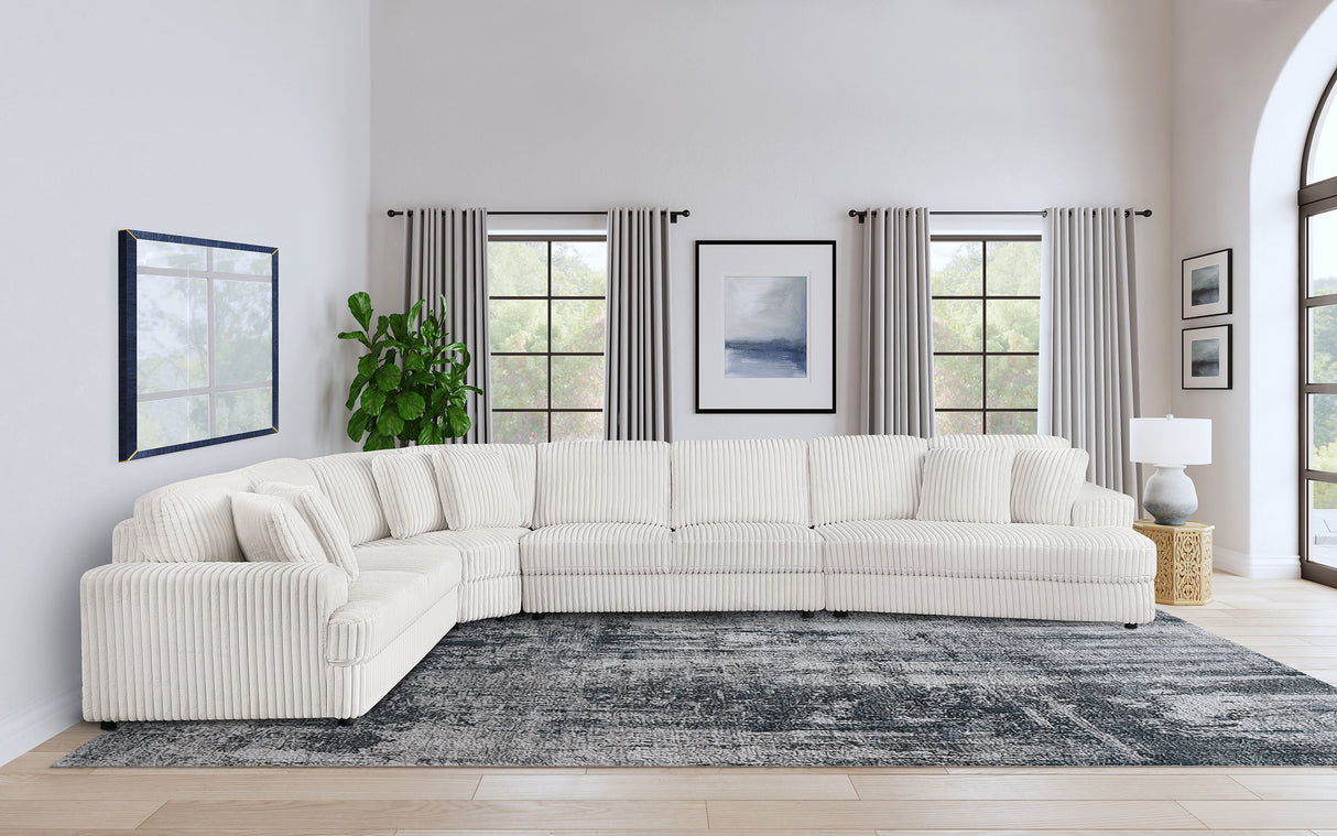 Emberson Ivory 4-Piece Upholstered Modular Sectional Sofa