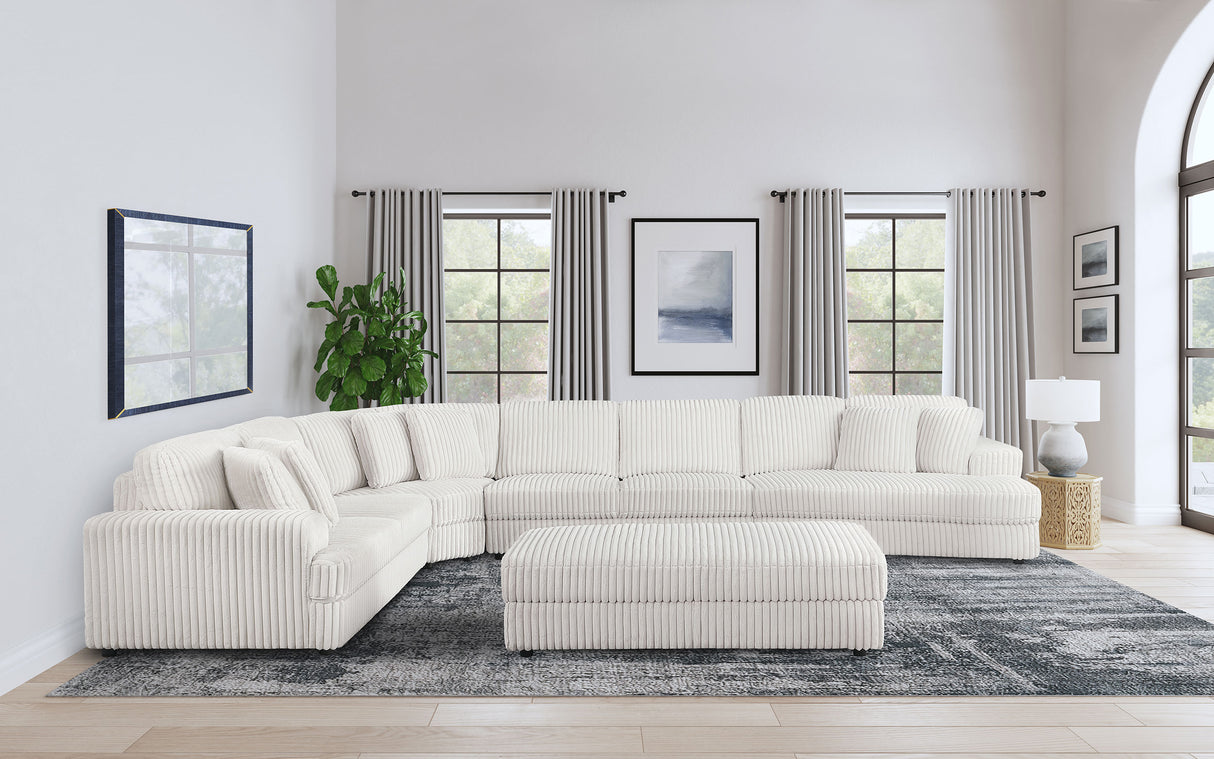 Emberson Ivory 5-Piece Upholstered Modular Sectional Sofa