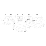 Emberson Ivory 5-Piece Upholstered Modular Sectional Sofa