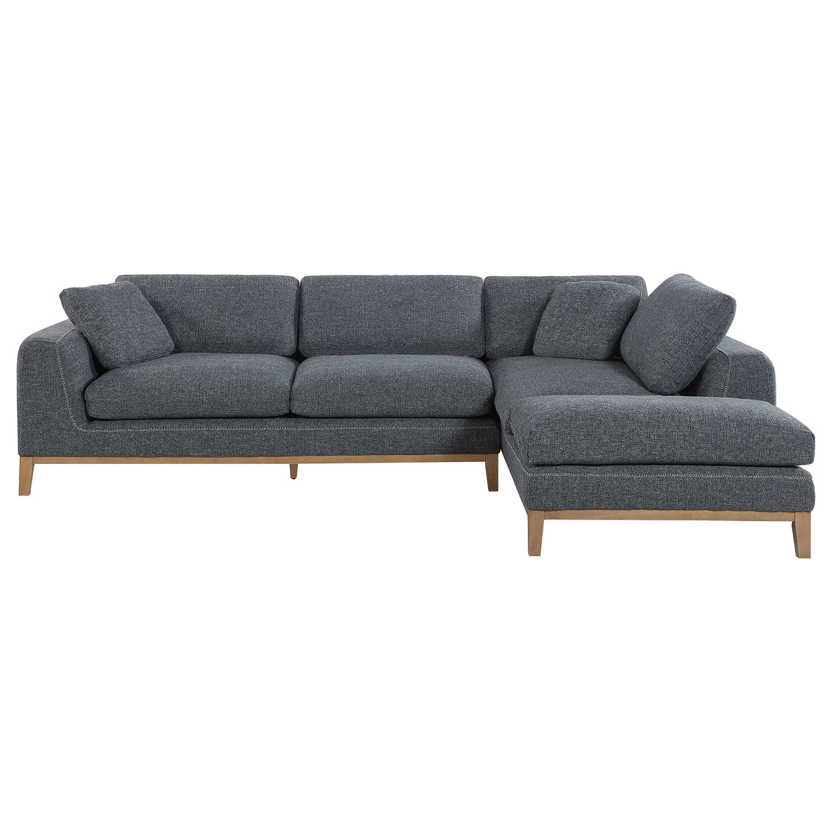 Persia Grey Upholstered Track Arm Sectional Sofa