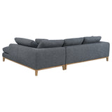 Persia Grey Upholstered Track Arm Sectional Sofa