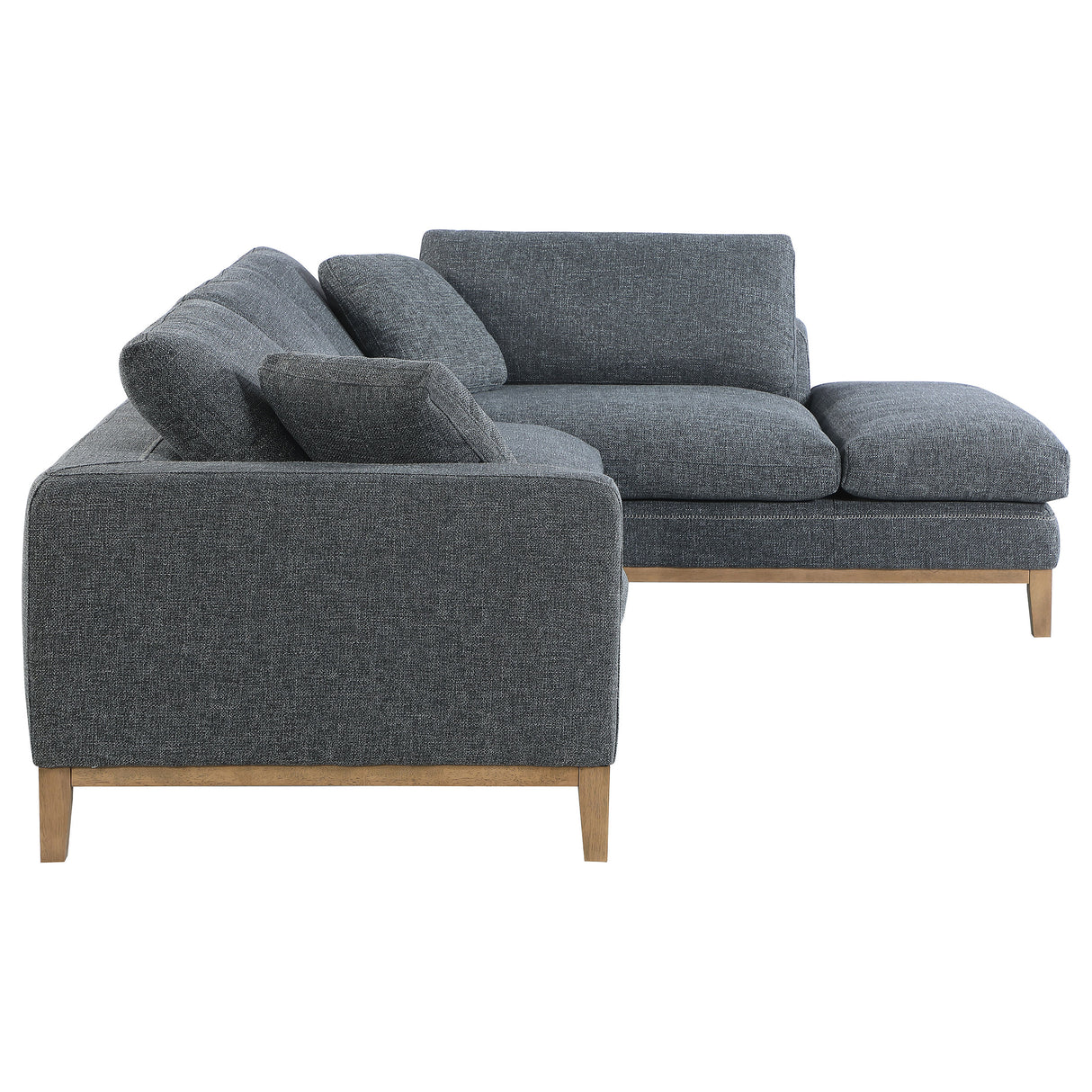 Persia Grey Upholstered Track Arm Sectional Sofa