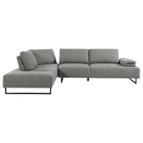 Arden Taupe Upholstered Sectional Sofa With Adjustable Back