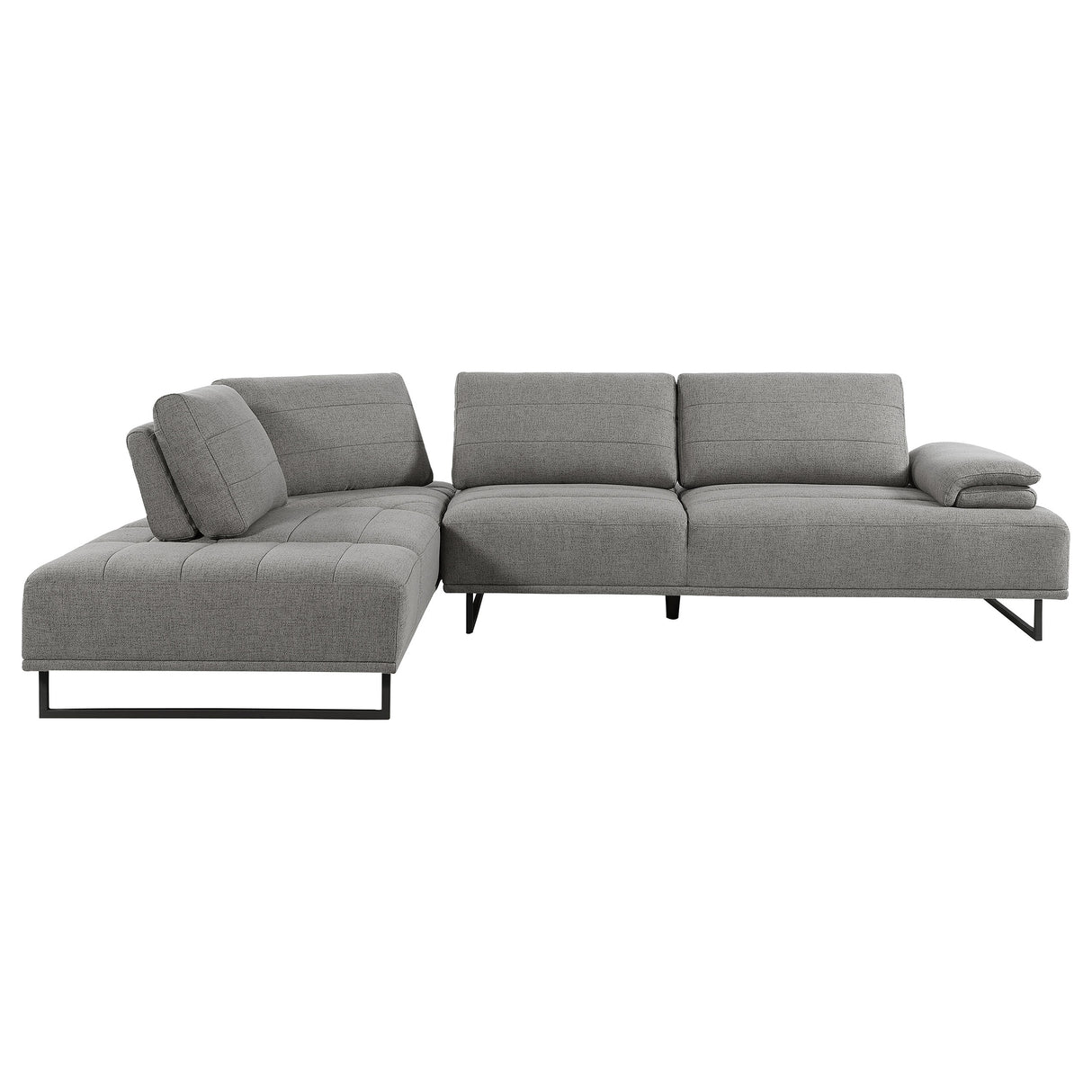 Arden Taupe Upholstered Sectional Sofa With Adjustable Back