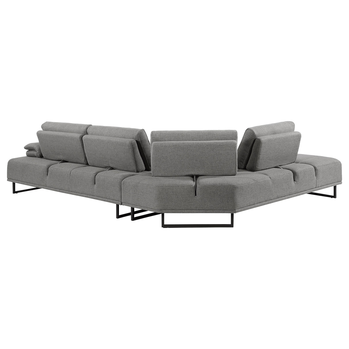 Arden Taupe Upholstered Sectional Sofa With Adjustable Back