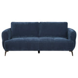 Lively Blue 2-Piece Chenille Upholstered Sofa Set