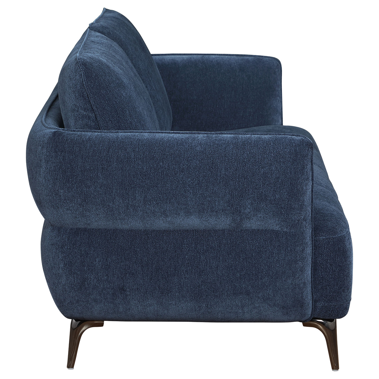 Lively Blue 2-Piece Chenille Upholstered Sofa Set