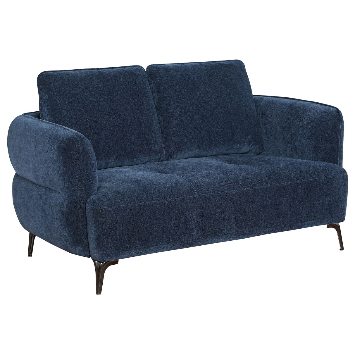 Lively Blue 2-Piece Chenille Upholstered Sofa Set