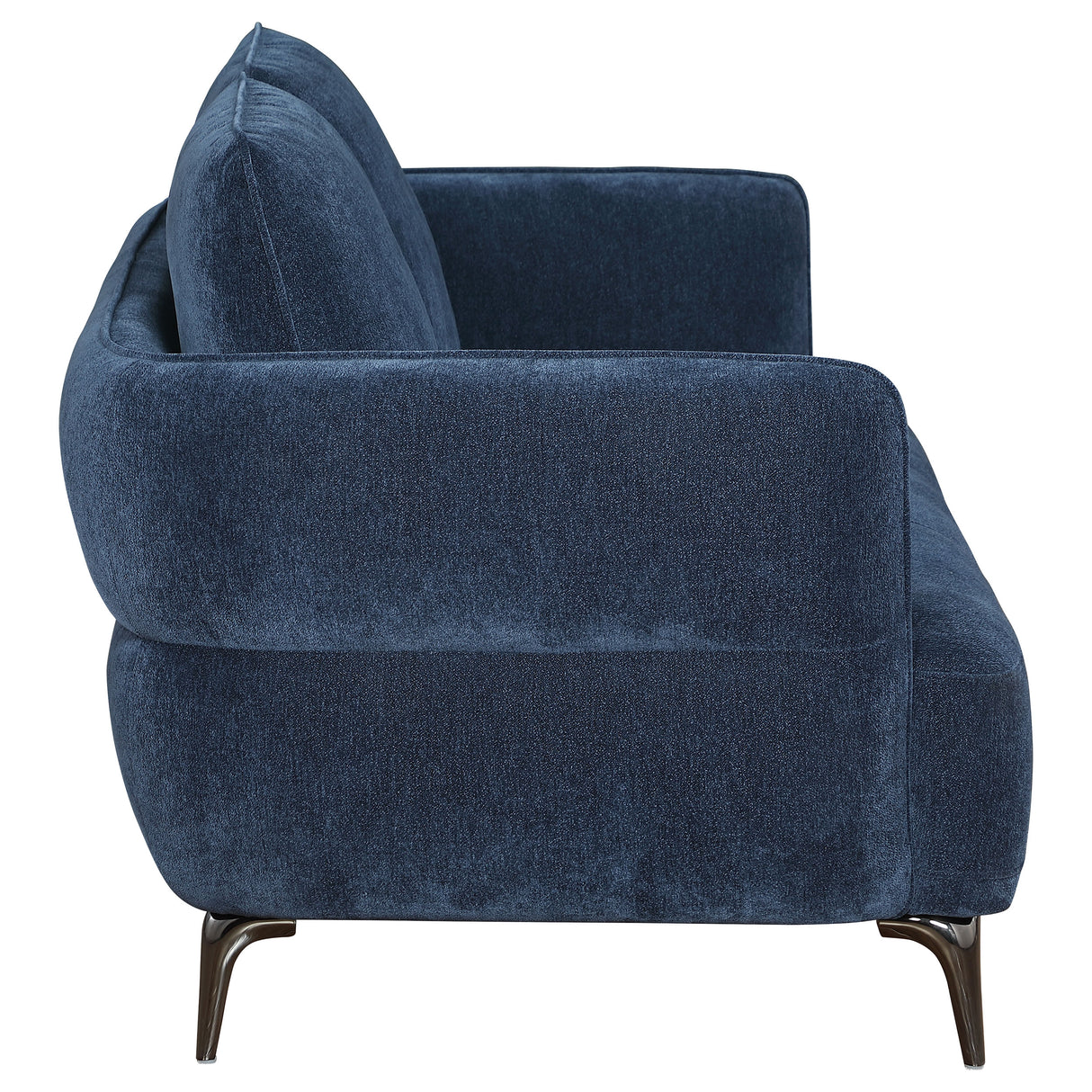 Lively Blue 2-Piece Chenille Upholstered Sofa Set