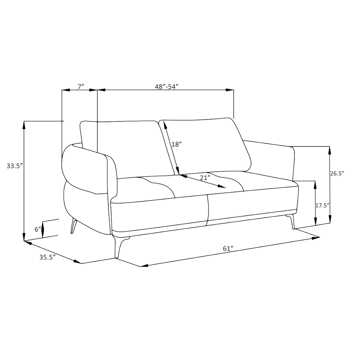 Lively Blue 2-Piece Chenille Upholstered Sofa Set