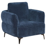 Lively Blue 3-Piece Chenille Upholstered Sofa Set