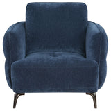 Lively Blue 3-Piece Chenille Upholstered Sofa Set