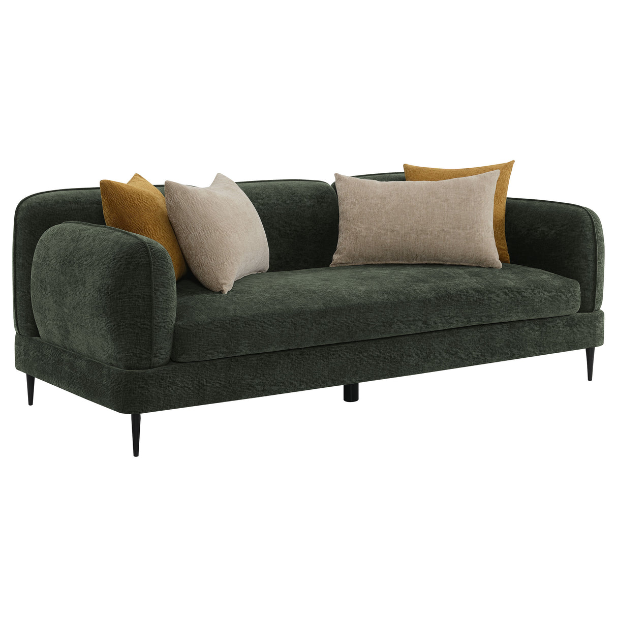 Jade Green 2-Piece Chenille Upholstered Sofa Set