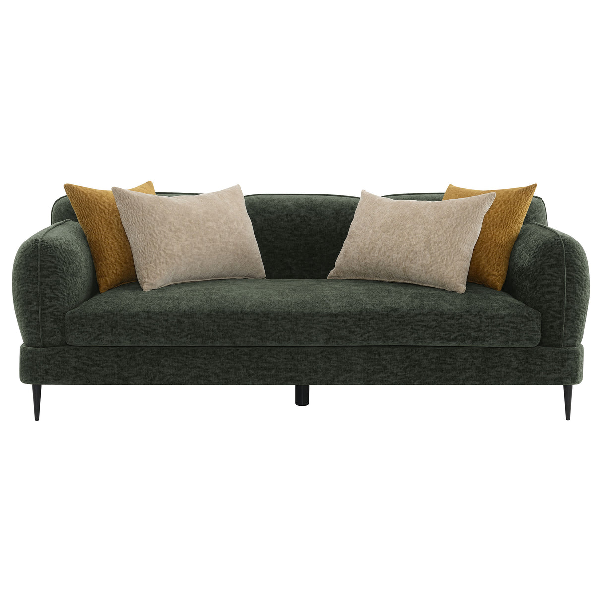 Jade Green 2-Piece Chenille Upholstered Sofa Set