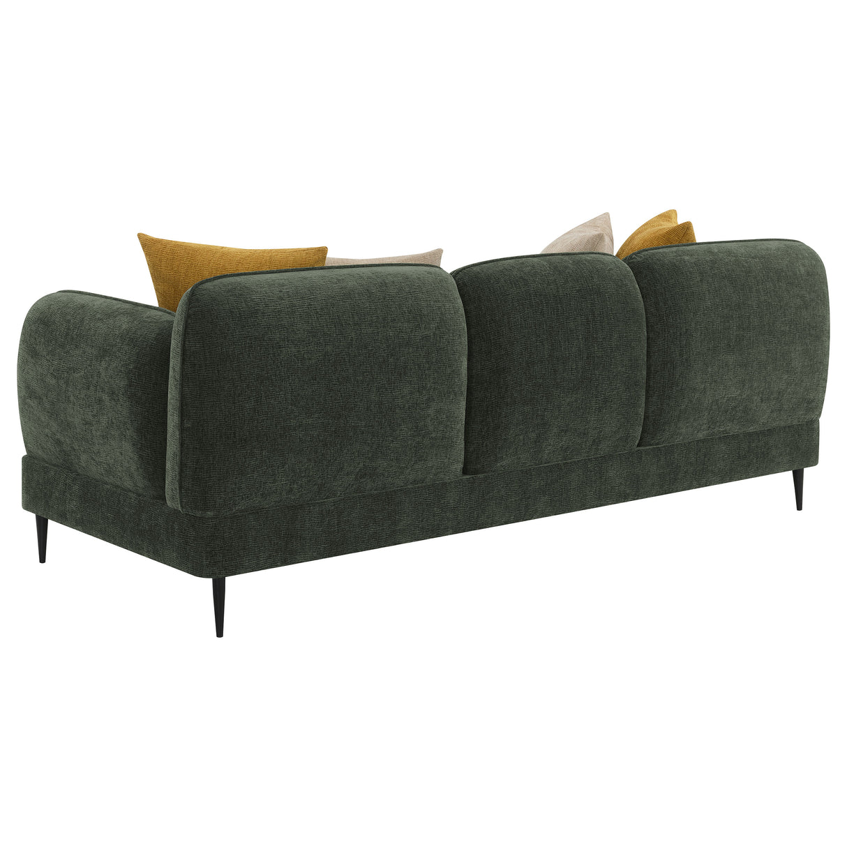 Jade Green 2-Piece Chenille Upholstered Sofa Set